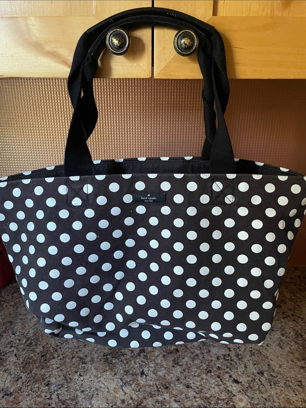 kate spade Black and White Polka Dot Tote